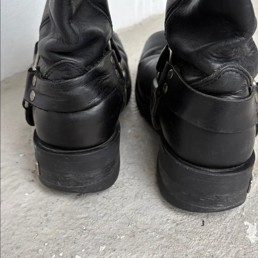 Harley Davidson, harness, mega size logo biker boot
